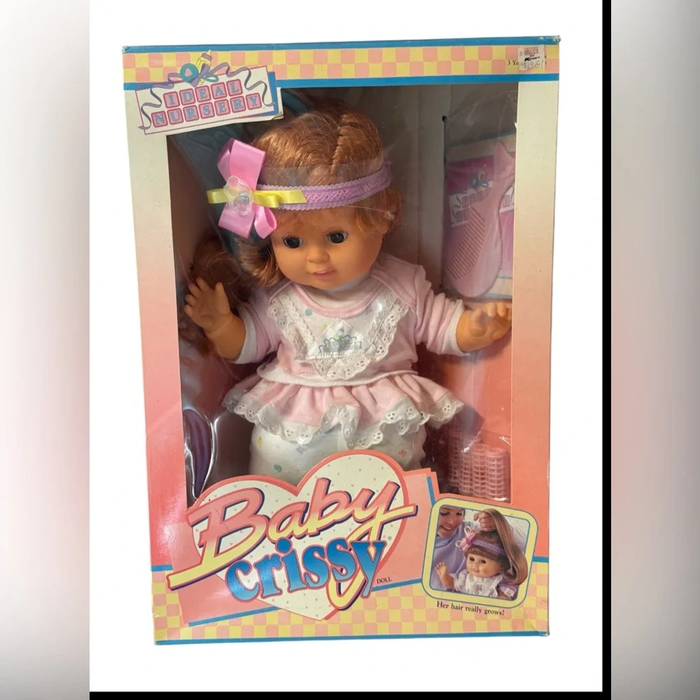 NIB VINTAGE 1989 IDEAL BABY CRISSY RED HAIR GROWS WITH BOX 16 1/2